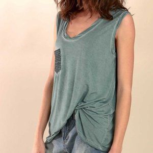 Embroidered Tank - Butter Soft